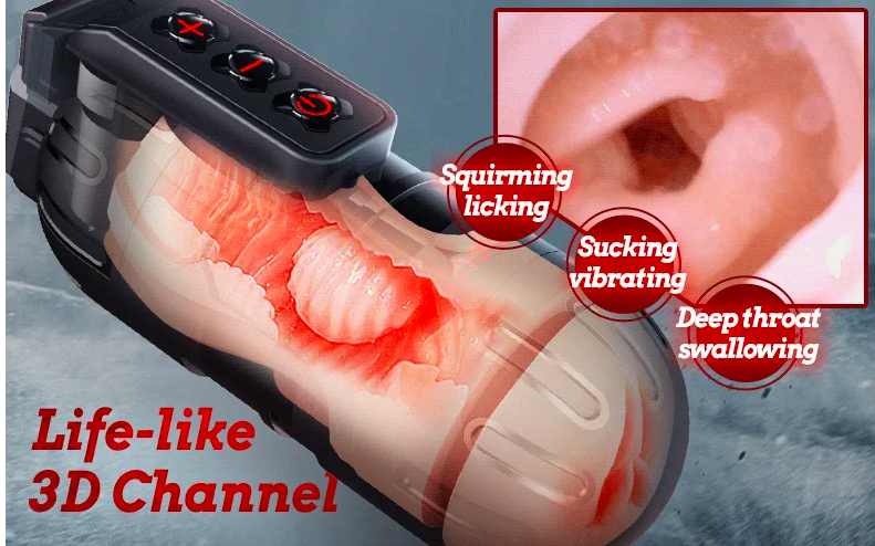 Âm đạo giả Leten Thunder đa chế độ rung bú mút điều khiển qua app